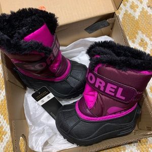 Sorel // NWT Toddler Girls Pink Snow Commander Snow Boots - Size 6